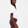 Tanga cu dantelă din bumbac elastic organic