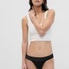 Tanga cu dantelă din bumbac elastic organic