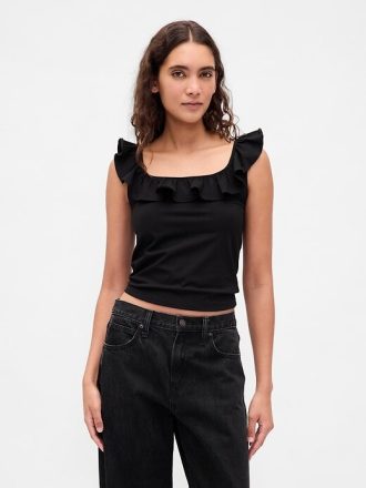 Tank Top cu Volane Modern