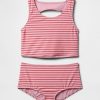 Tankini de înot pentru copii decupat în două piese