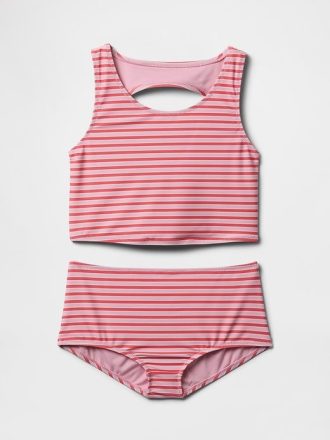 Tankini de înot pentru copii decupat în două piese