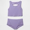 Tankini de înot pentru copii decupat în două piese Tankini de înot pentru copii decupat în două piese