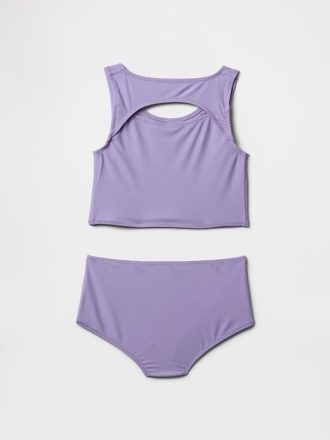 Tankini de înot pentru copii decupat în două piese