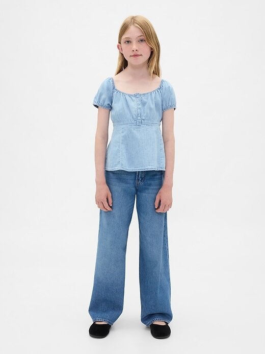 Top Babydoll Denim pentru copii Top Babydoll Denim pentru copii