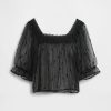 Top brodat din tul transparent Top brodat din tul transparent