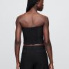 Top crop corset fără bretele din amestec de in Top crop corset fără bretele din amestec de in