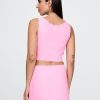 Top crop festonat din amestec de in Top crop festonat din amestec de in