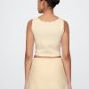 Top crop festonat din amestec de in Top crop festonat din amestec de in