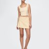 Top crop festonat din amestec de in Top crop festonat din amestec de in