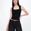 Top cu gât pătrat din jerseu Close Knit Top cu gât pătrat din jerseu Close Knit