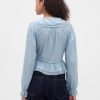 Top cu guler peplum cu decolteu în V Top cu guler peplum cu decolteu în V