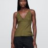 Top cu Halter din amestec de in Top cu Halter din amestec de in