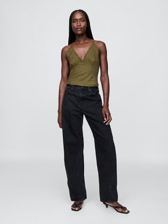 Top cu Halter din amestec de in