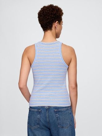 Top cu Halter Modern Rib Logo