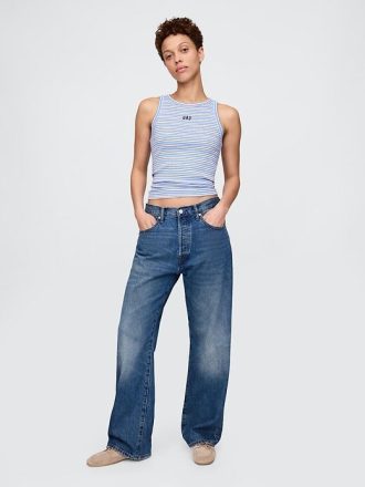Top cu Halter Modern Rib Logo