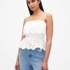 Top cu volane din poplin Top cu volane din poplin