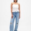 Top cu volane din poplin Top cu volane din poplin