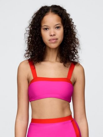 Top de bikini Bandeau Colorblock