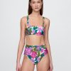 Top de bikini Bandeau Colorblock Top de bikini Bandeau Colorblock