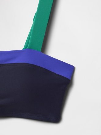 Top de bikini Bandeau Colorblock
