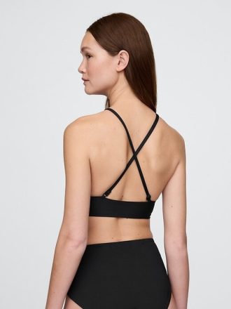 Top de bikini cu gât înalt