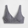Top de bikini Seersucker Gingham Crossover Top de bikini Seersucker Gingham Crossover