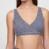 Top de bikini Seersucker Gingham Crossover Top de bikini Seersucker Gingham Crossover