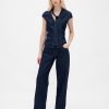 Top din denim cu gât Top din denim cu gât