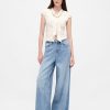 Top din denim cu gât Top din denim cu gât