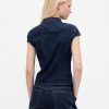 Top din denim cu gât Top din denim cu gât