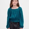 Top pentru copii Crinkle Peplum Top pentru copii Crinkle Peplum