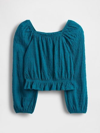 Top pentru copii Crinkle Peplum