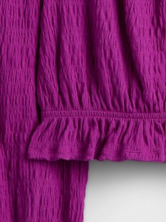 Top pentru copii Crinkle Peplum