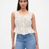Top peplum cu dantelă