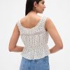 Top peplum cu dantelă