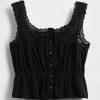 Top peplum cu dantelă Top peplum cu dantelă