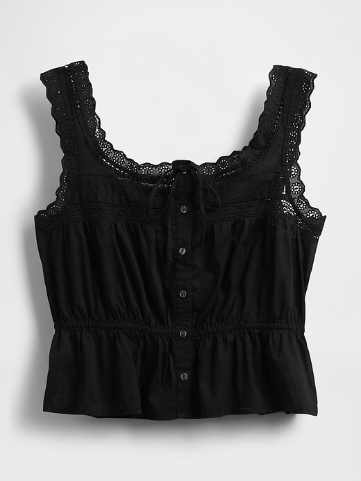 Top peplum cu dantelă Top peplum cu dantelă