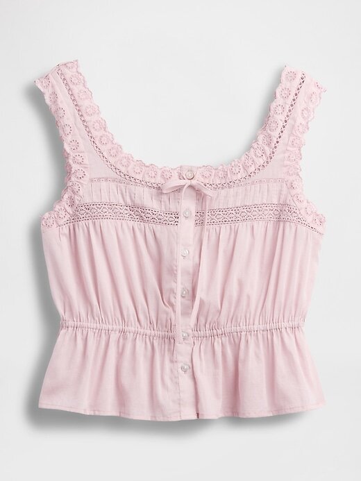 Top peplum cu dantelă Top peplum cu dantelă