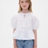 Top peplum cu mâneci bufante pentru copii