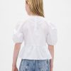 Top peplum cu mâneci bufante pentru copii