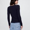 Top pulover Pointelle Henley Top pulover Pointelle Henley