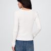 Top pulover Pointelle Henley Top pulover Pointelle Henley