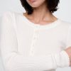 Top pulover Pointelle Henley Top pulover Pointelle Henley
