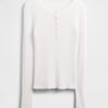 Top pulover Pointelle Henley Top pulover Pointelle Henley
