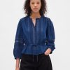Top Voile cu Trim Dantela