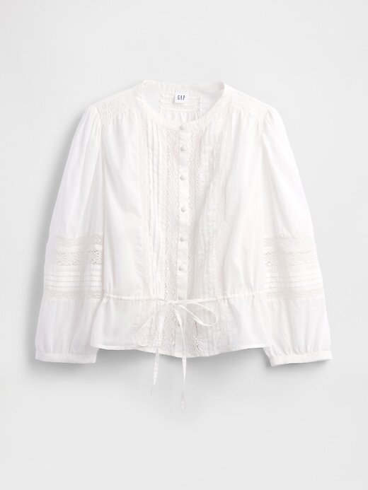 Top Voile cu Trim Dantela Top Voile cu Trim Dantela