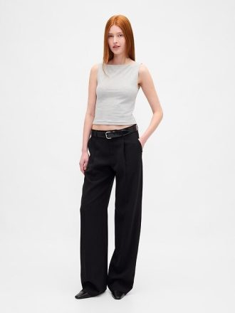 Tricot Crop din Jersey Tricot Boatneck