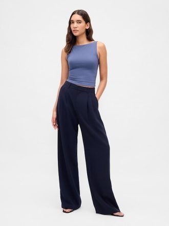 Tricot Crop din Jersey Tricot Boatneck