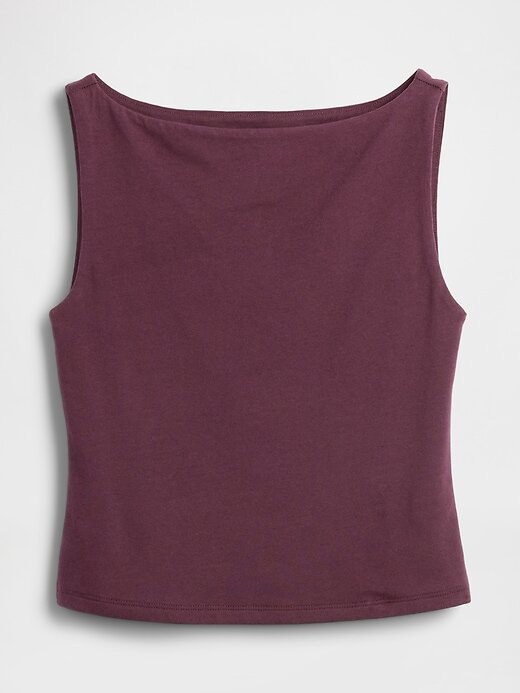 Tricot Crop din Jersey Tricot Boatneck Tricot Crop din Jersey Tricot Boatneck