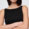 Tricot Crop din Jersey Tricot Boatneck Tricot Crop din Jersey Tricot Boatneck